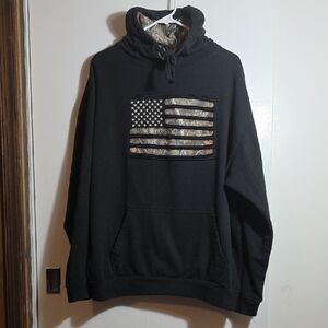 Realtree Black Sweatshirt Tactical Flag Design